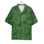 Christmas Tree Branches Print Rayon Hawaiian Shirt