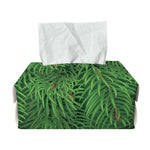 Christmas Tree Branches Print Rectangle Tissue Box Cover