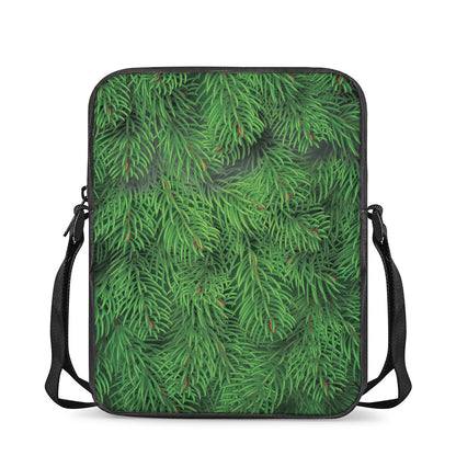 Christmas Tree Branches Print Rectangular Crossbody Bag