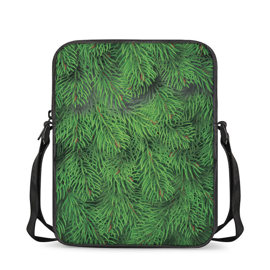 Christmas Tree Branches Print Rectangular Crossbody Bag