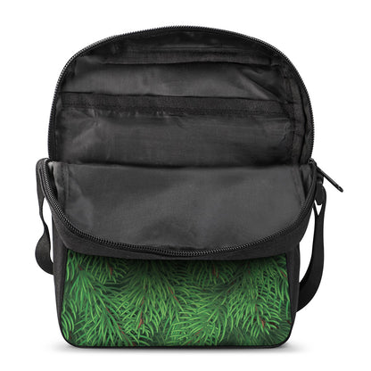 Christmas Tree Branches Print Rectangular Crossbody Bag