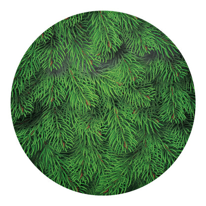 Christmas Tree Branches Print Round Blanket