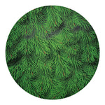 Christmas Tree Branches Print Round Blanket