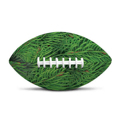 Christmas Tree Branches Print Rugby Ball