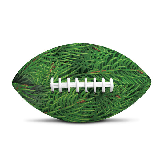 Christmas Tree Branches Print Rugby Ball