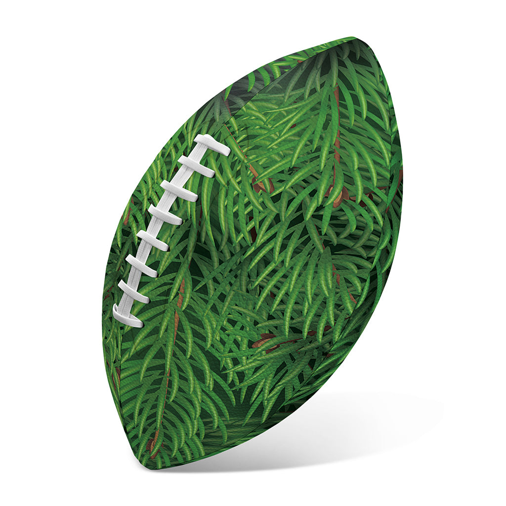 Christmas Tree Branches Print Rugby Ball