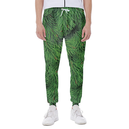 Christmas Tree Branches Print Scuba Joggers