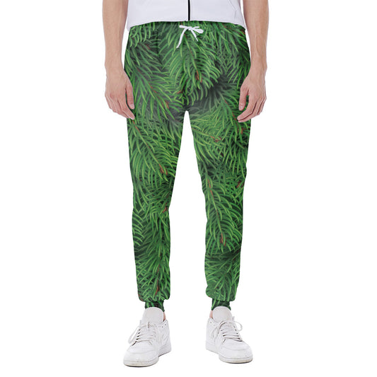 Christmas Tree Branches Print Scuba Joggers
