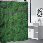 Christmas Tree Branches Print Shower Curtain