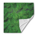 Christmas Tree Branches Print Silk Bandana