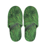 Christmas Tree Branches Print Slippers