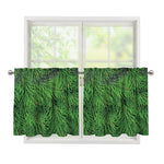 Christmas Tree Branches Print Tier Curtains