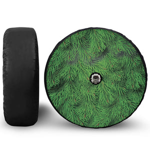 Christmas Tree Branches Print Tire Cover With Camera Hole