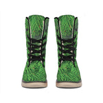 Christmas Tree Branches Print Winter Boots