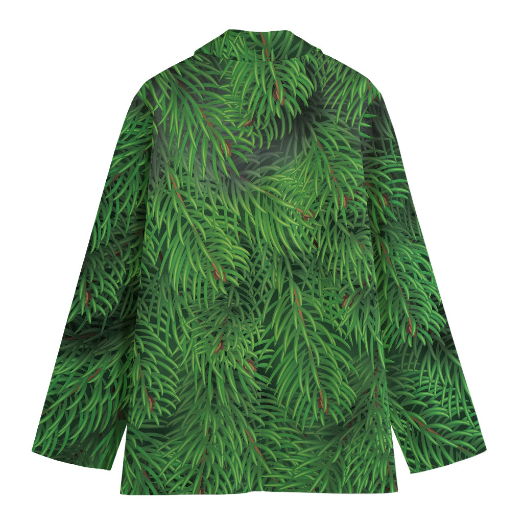 Christmas Tree Branches Print Women's Blazer