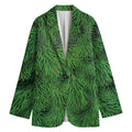 Christmas Tree Branches Print Women's Cotton Blazer