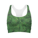 Christmas Tree Branches Print Women's Sports Bra