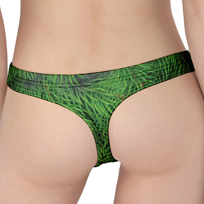 Christmas Tree Branches Print Women's Thong