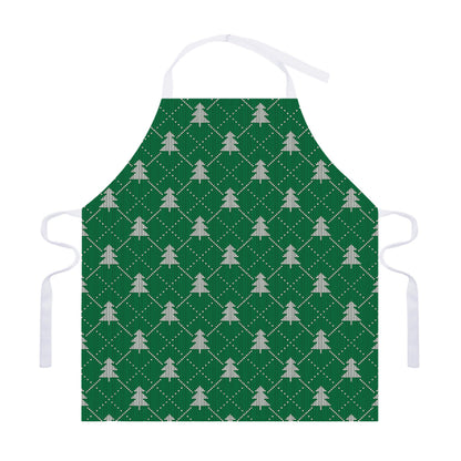 Christmas Tree Knitted Pattern Print Adjustable Apron