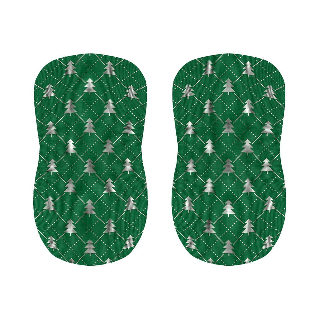 Christmas Tree Knitted Pattern Print Bar Stool Covers