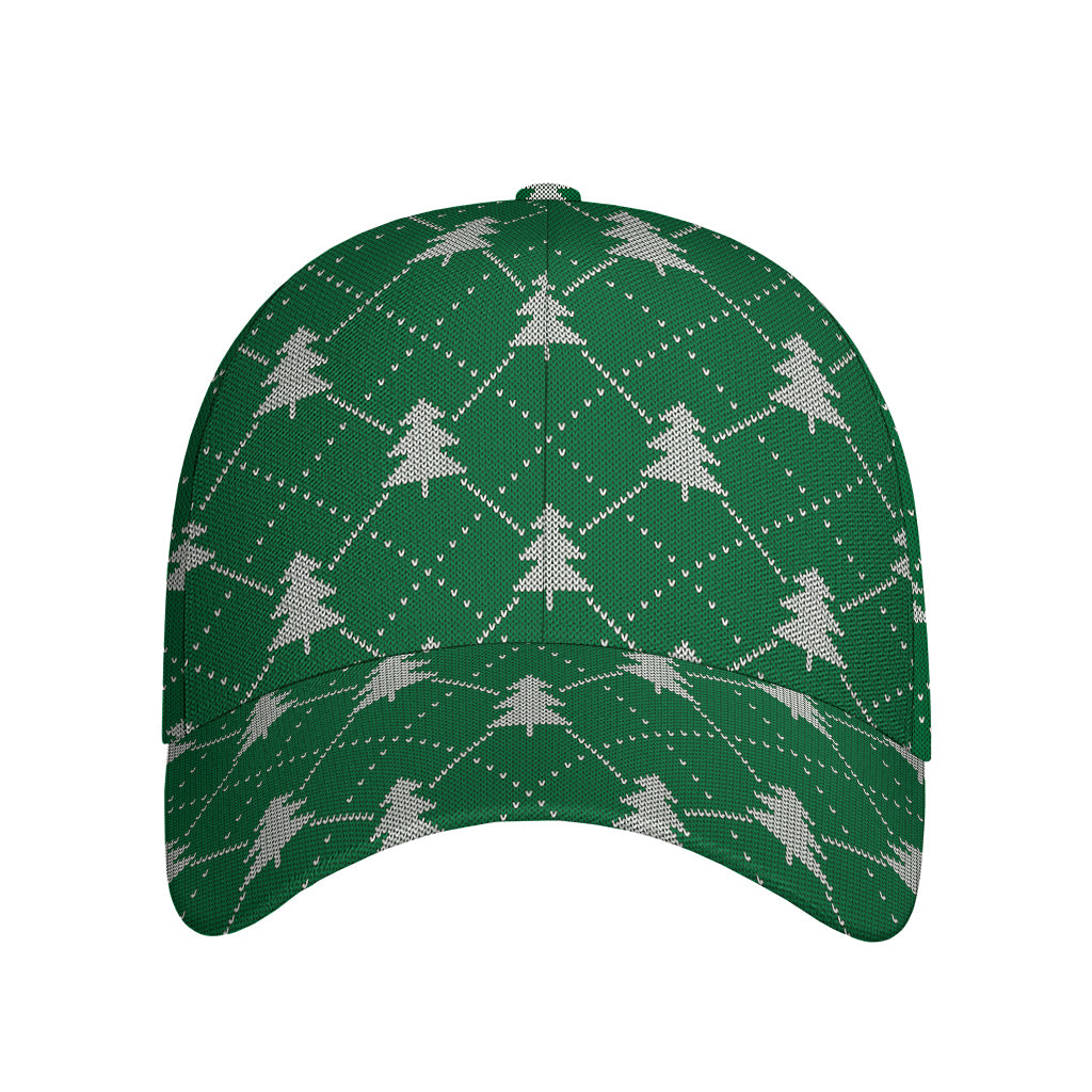 Christmas Tree Knitted Pattern Print Baseball Cap
