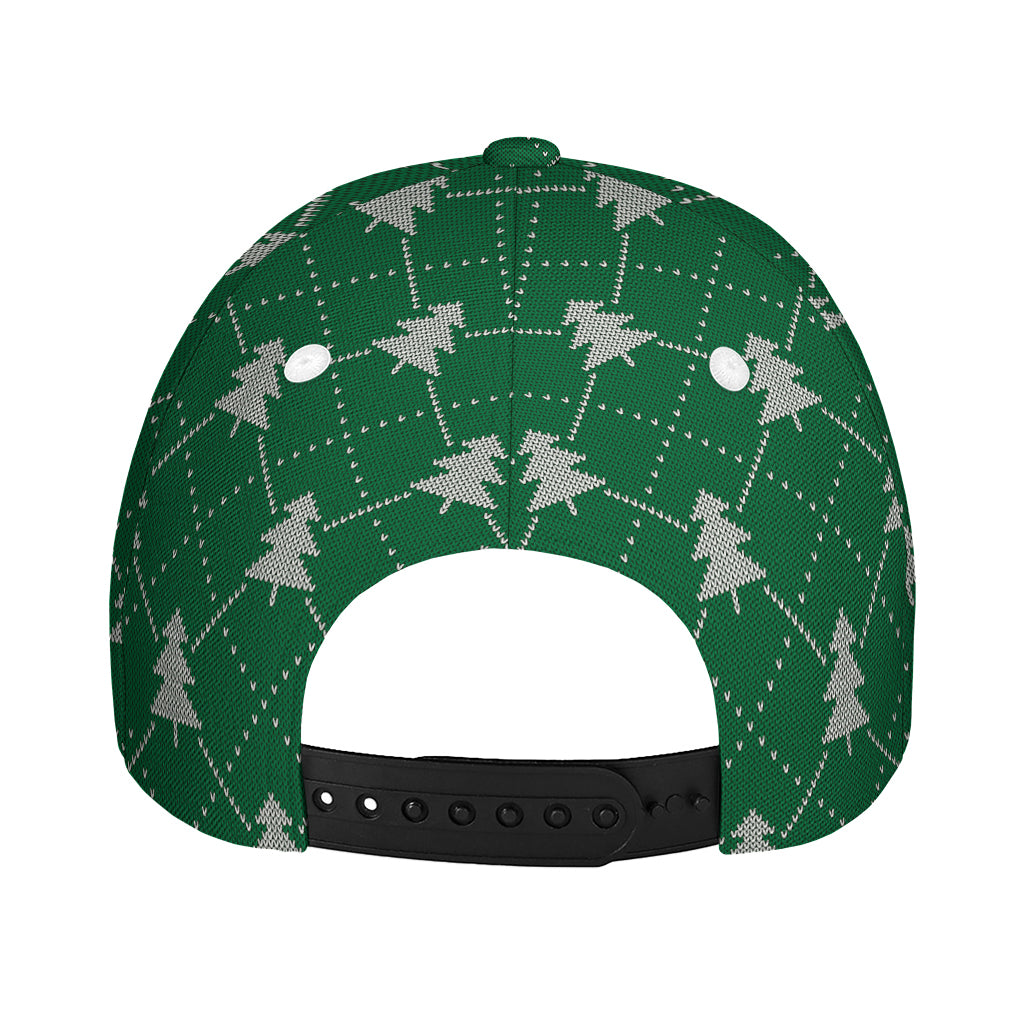 Christmas Tree Knitted Pattern Print Baseball Cap