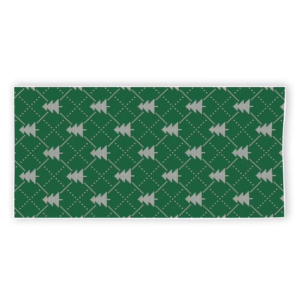 Christmas Tree Knitted Pattern Print Beach Towel