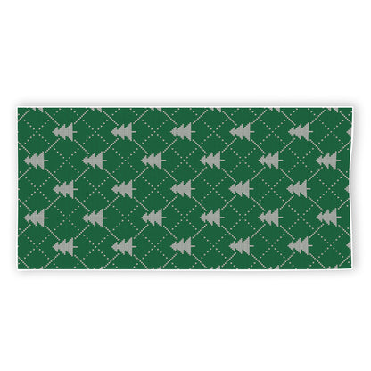 Christmas Tree Knitted Pattern Print Beach Towel