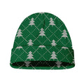 Christmas Tree Knitted Pattern Print Beanie