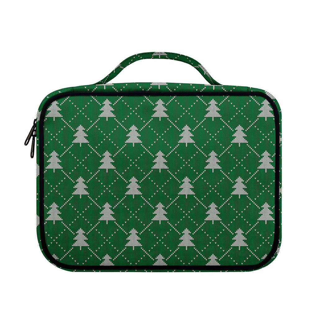 Christmas Tree Knitted Pattern Print Briefcase Bible Bag