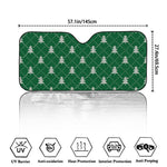 Christmas Tree Knitted Pattern Print Car Windshield Sun Shade