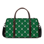 Christmas Tree Knitted Pattern Print Duffle Bag