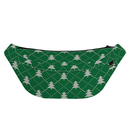 Christmas Tree Knitted Pattern Print Fanny Pack