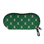 Christmas Tree Knitted Pattern Print Glasses Case