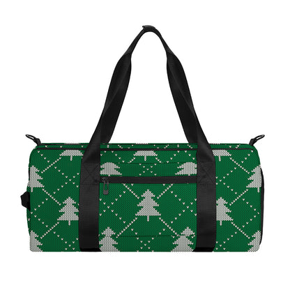 Christmas Tree Knitted Pattern Print Gym Bag