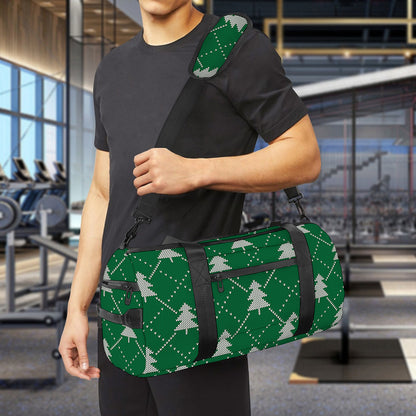 Christmas Tree Knitted Pattern Print Gym Bag