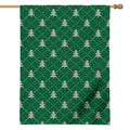 Christmas Tree Knitted Pattern Print House Flag