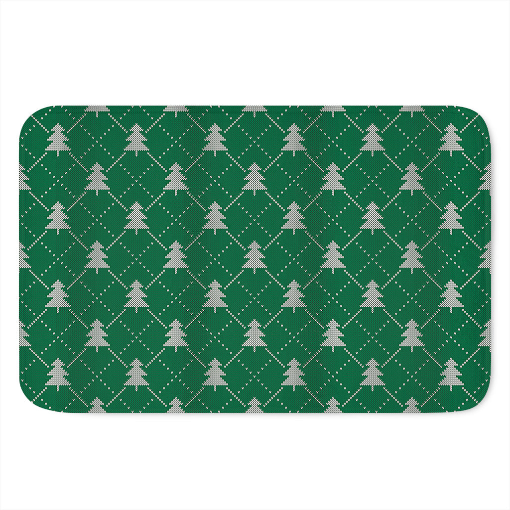 Christmas Tree Knitted Pattern Print Indoor Door Mat