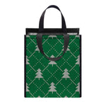 Christmas Tree Knitted Pattern Print Insulated Lunch Tote