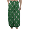 Christmas Tree Knitted Pattern Print Lantern Pants