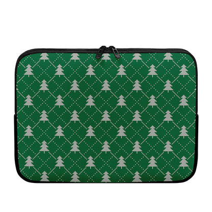Christmas Tree Knitted Pattern Print Laptop Sleeve