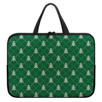 Christmas Tree Knitted Pattern Print Laptop Sleeve With Handle