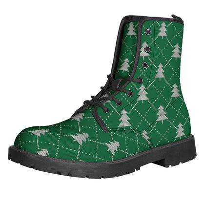 Christmas Tree Knitted Pattern Print Backpack