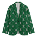 Christmas Tree Knitted Pattern Print Men's Blazer