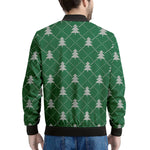 Christmas Tree Knitted Pattern Print Men's Bomber Jacket