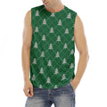 Christmas Tree Knitted Pattern Print Men's Fitness Tank Top