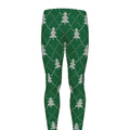 Christmas Tree Knitted Pattern Print Men's Leggings