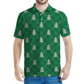 Christmas Tree Knitted Pattern Print Men's Polo Shirt