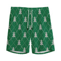 Christmas Tree Knitted Pattern Print Men's Athletic Shorts