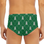 Christmas Tree Knitted Pattern Print Men's Triangle Swim Briefs